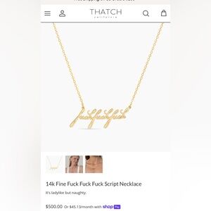 Thatch jewelry 14k fine necklace